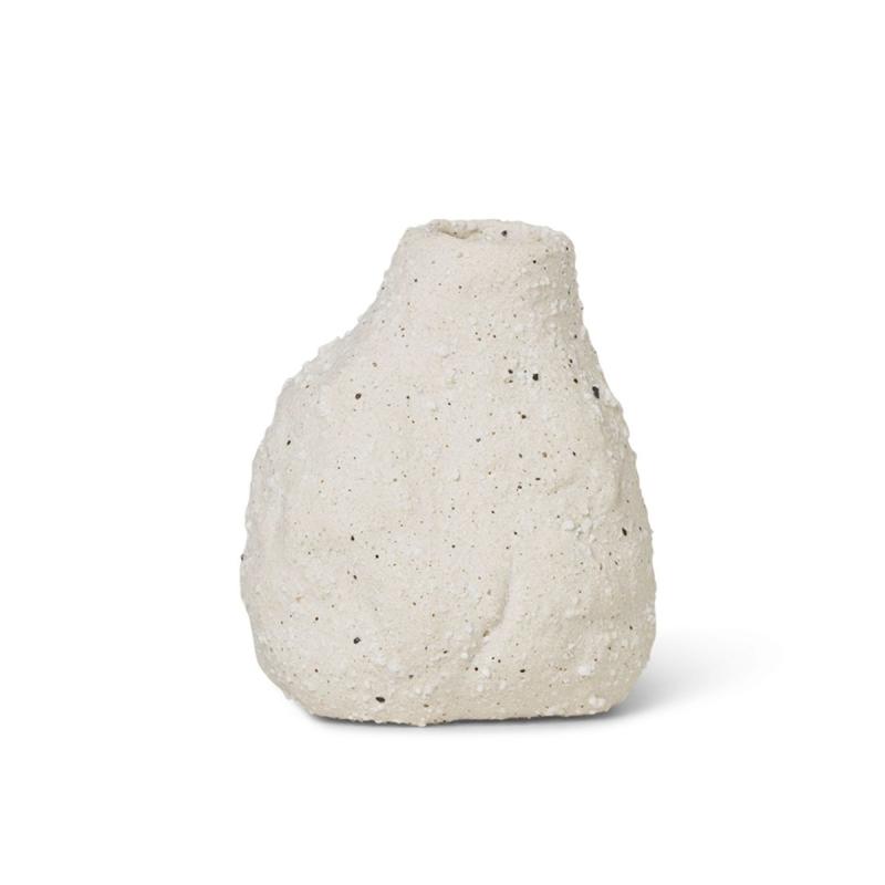 Vulca Mini Vase, Off-White Stone