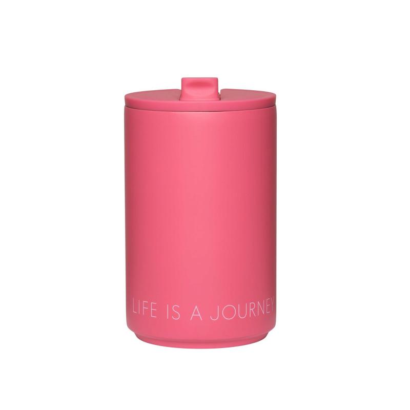 Thermo/Insulated Cup, Life Is A Journey, Pink