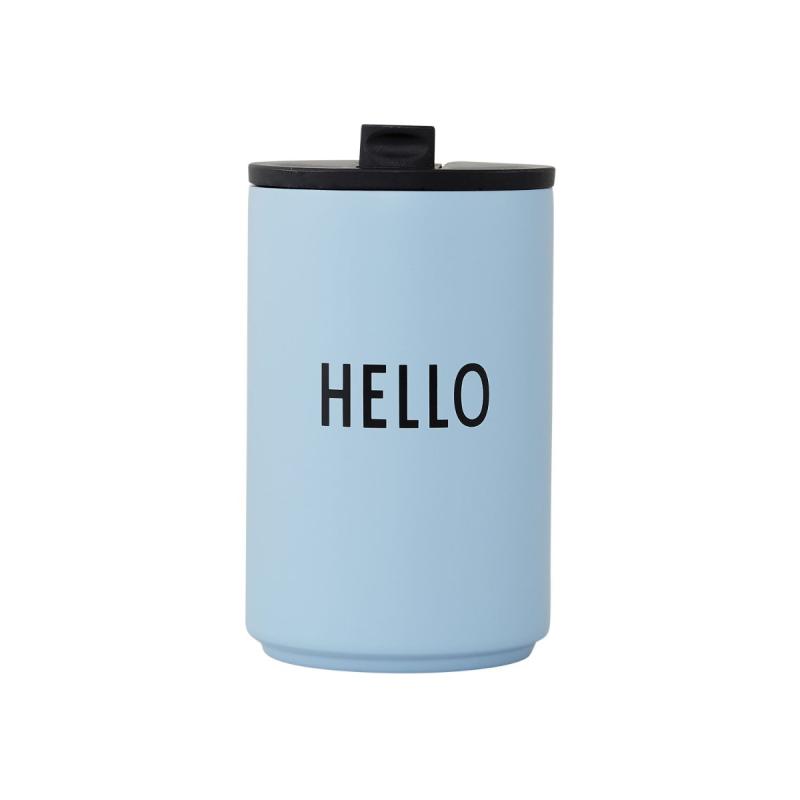 Thermo/Insulated Cup, Light Blue, Hello