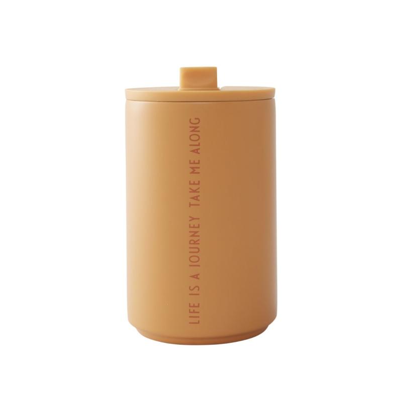 Thermo/Insulated Cup, Monochrome, Orange