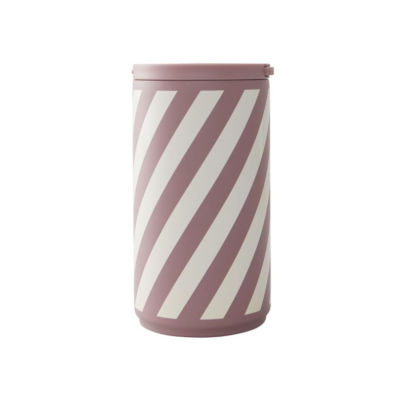 Kids Thermo Cup, Dark Pink Stripe