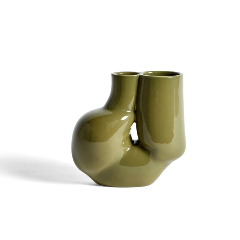WS Chubby Vase, Olive Green