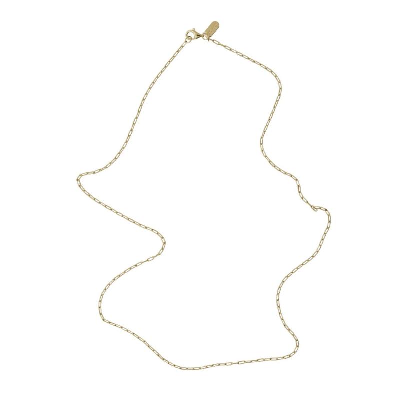 Square Link Necklace Chain, 45 cm, Gold