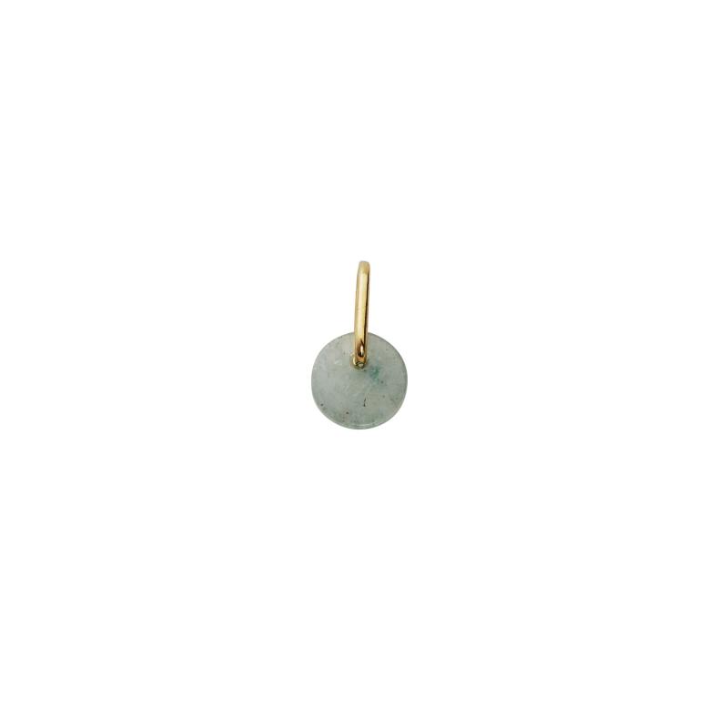 Stone Charm With Gold Bail