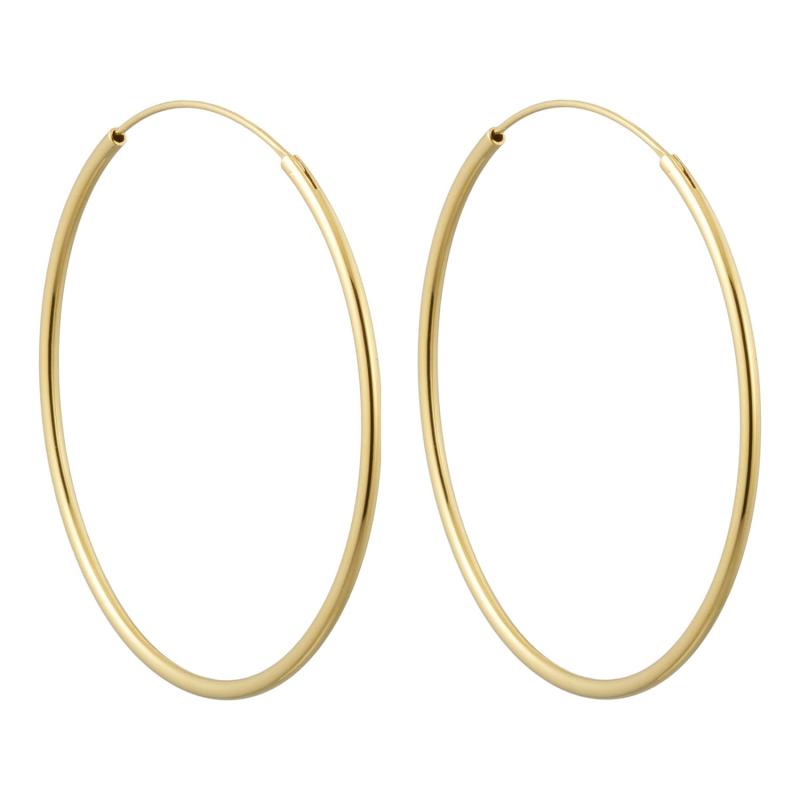 Hula Hoops Earrings, 45mm,  Gold