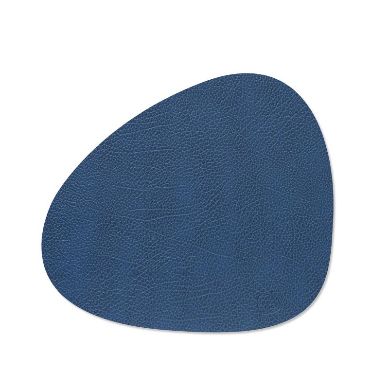 Curve Table Mat, M, Hippo Leather, Navy Blue