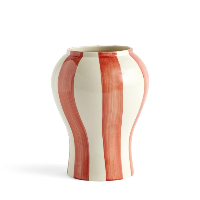 Sobremesa Stripe Vase, Red, Small