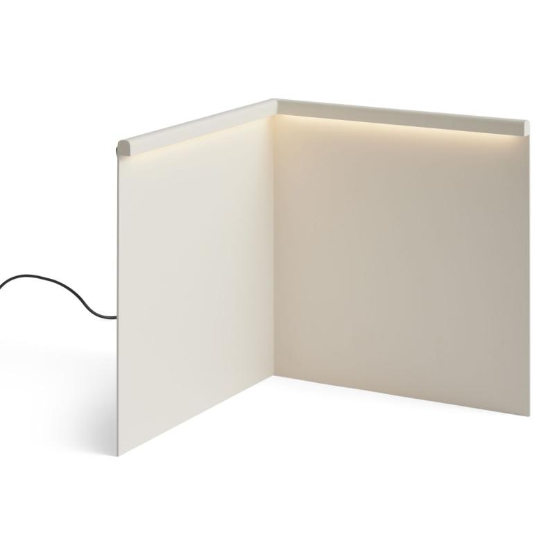 LBM Corner Table Lamp, Cream White