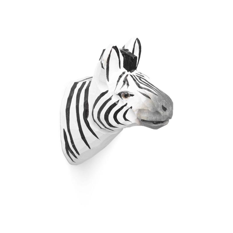 Animal Hand-Carved Hook, Zebra