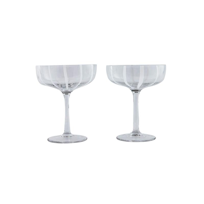 Mizu Coupe Glass, Set of 2, Clear
