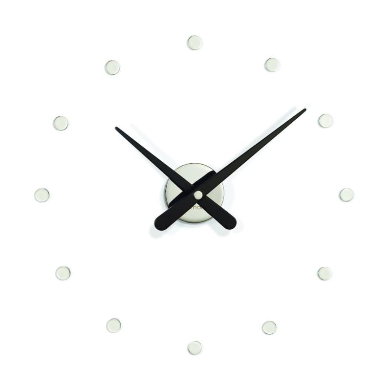 Rodon Mini Wall Clock, L, Chromed / Black