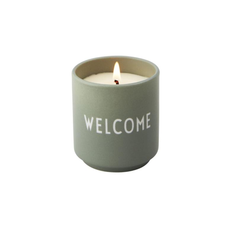 Scented Candle, Small, Welcome, Light Green