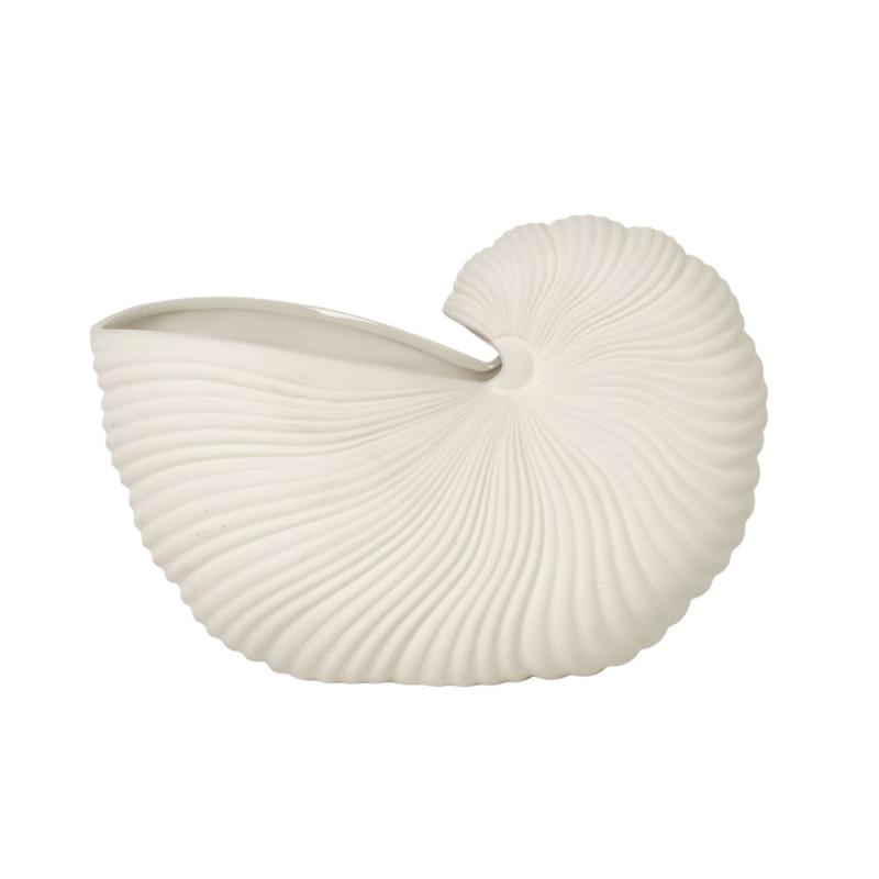 Shell Pot Vase, Off-White