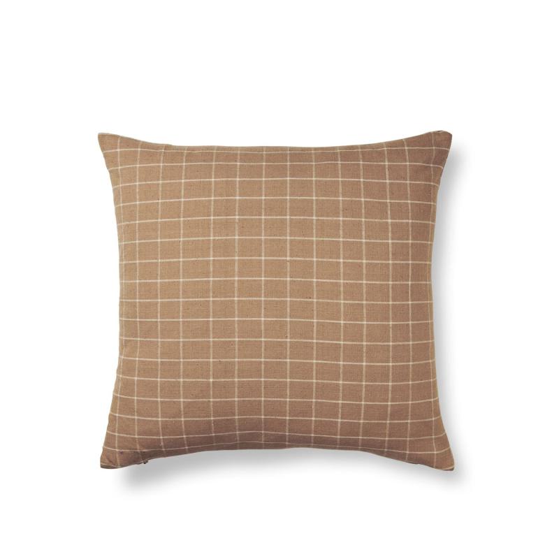 Brown Cotton Cushion, 50x50cm